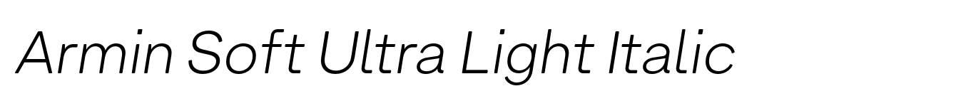Armin Soft Ultra Light Italic image